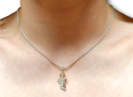 Silber Engel Anhänger mit Mondstein -  Handarbeit ARTESANI