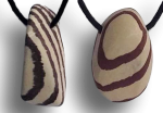 Zebra Rock Anhänger gebohrt - Augenstein